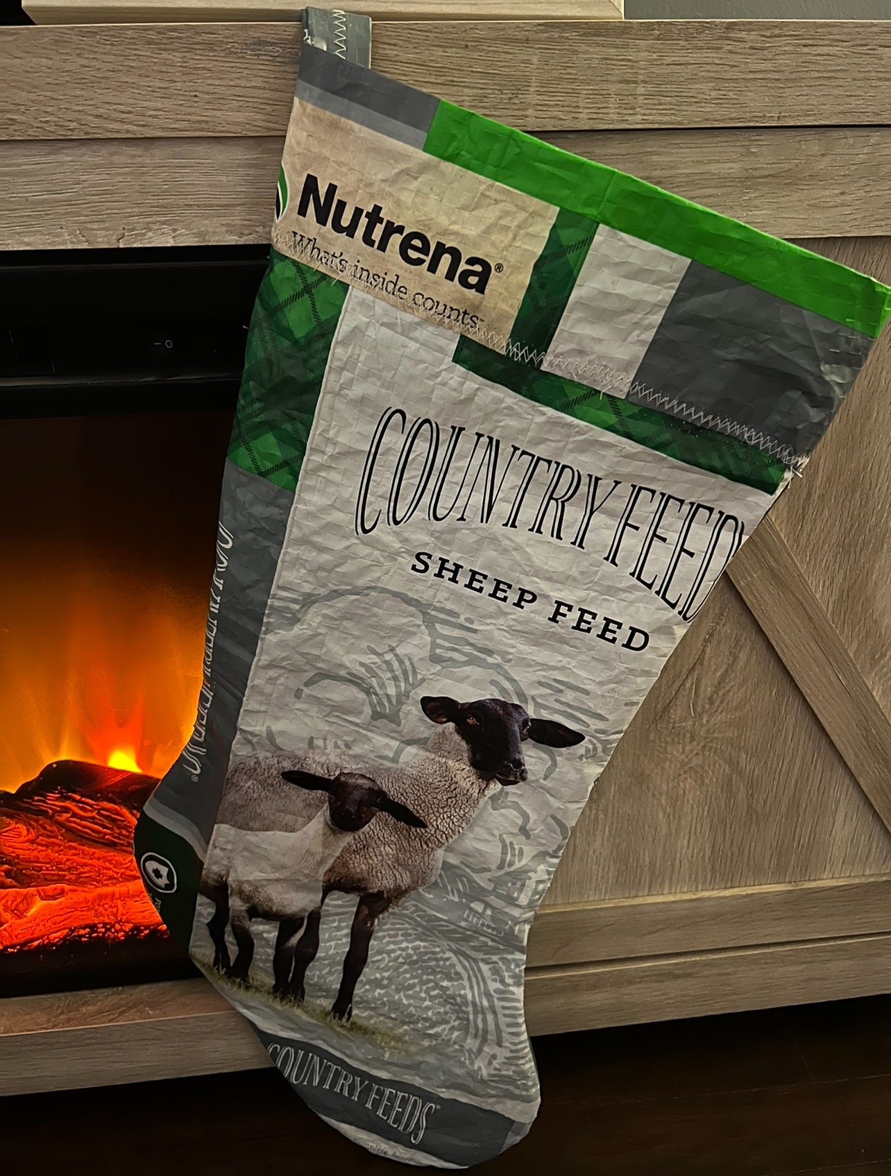 Repurposed Farm Animal Christmas Stockings